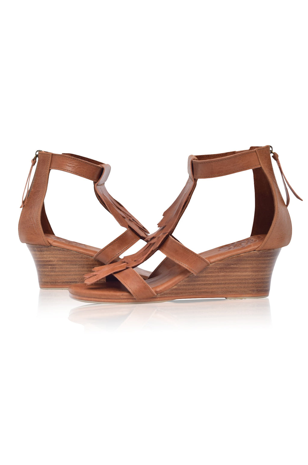 Fly Away Fringe Wedge Sandals