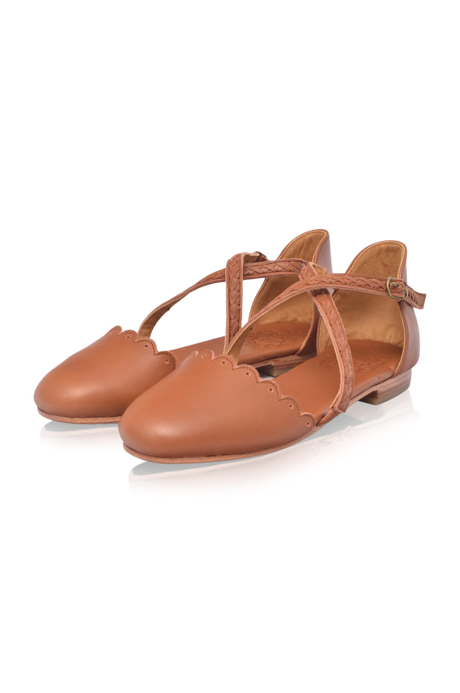 Montana Criss-Cross Leather Flats